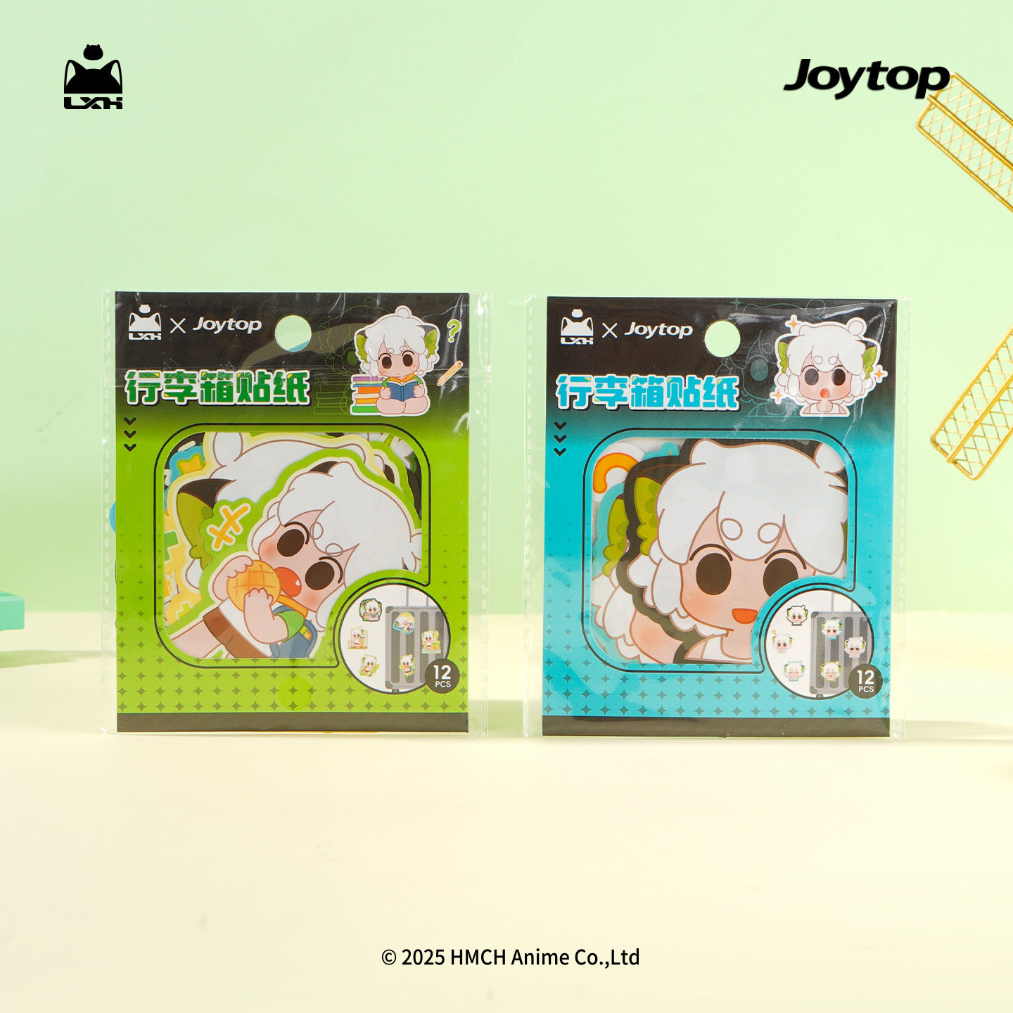 正版罗小黑战记周边贴纸外出行李箱贴纸防水装饰diy动漫罗小黑周边女孩装饰不留胶卡通创意贴纸