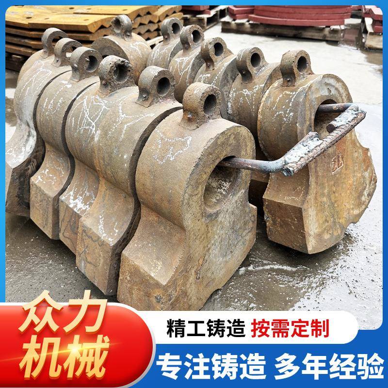 高锰钢锤头高铬破碎机锤头制砂机锤式破碎机锰钢高铬合金锤头配件图片