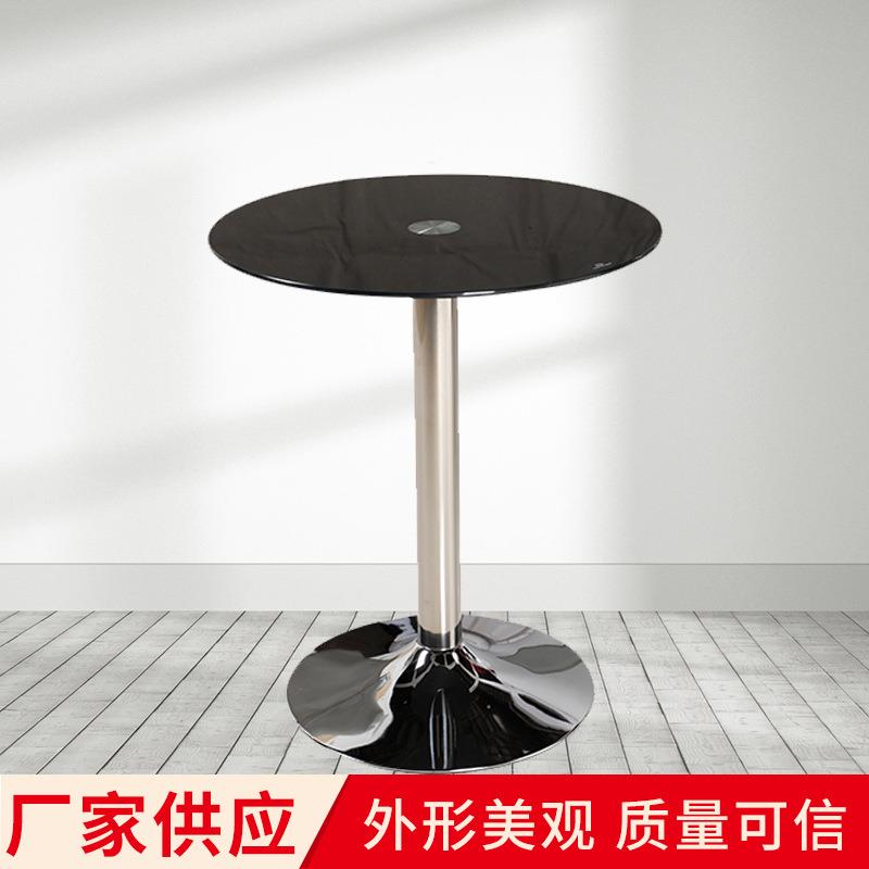 时尚洽谈桌吧桌圆形钢化玻璃边角几包邮桌类茶几客厅家具家装建材