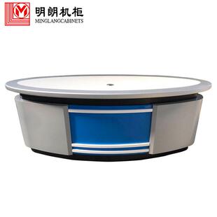 北京明朗机柜演播室播音桌直播台访谈专业新闻采访主持人桌校园