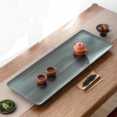 天然皇庭玉茶盘家用办公现代简约轻奢中式整块石头茶具茶托海