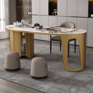 岩板茶桌椅组合现代简约茶台功夫小茶几办公家用泡茶桌套装一体化