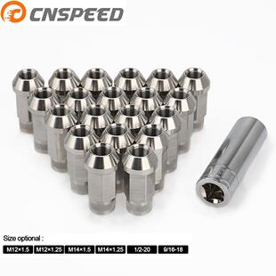 热销汽车改装轮毂螺母多规格304不锈钢轮毂螺母带套筒20只