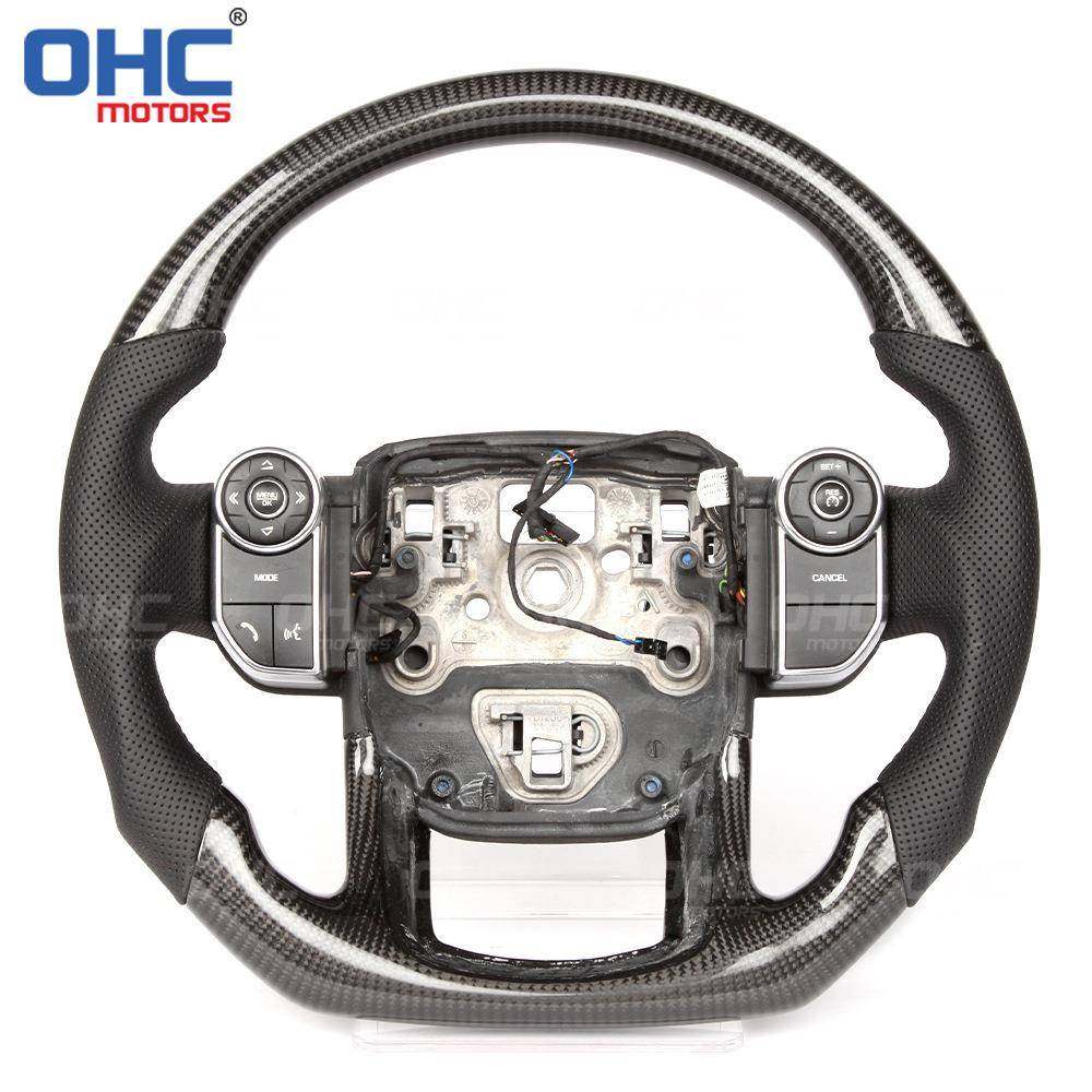 适用于路虎揽胜Velar SVR L494碳纤维多功能按键汽车方向盘总成
