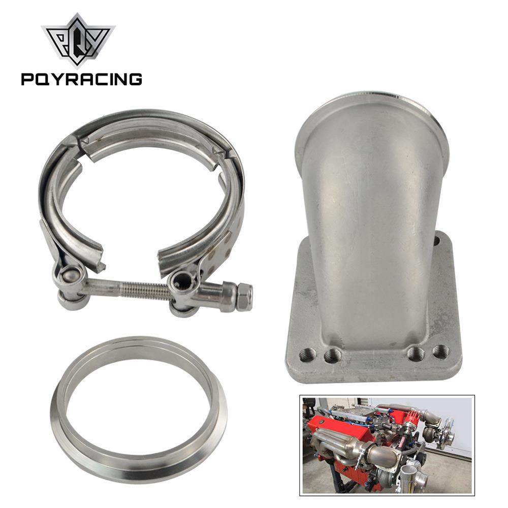 3.03.5英寸涡轮增压器喷砂不锈钢90度弯头接头法兰套装一套