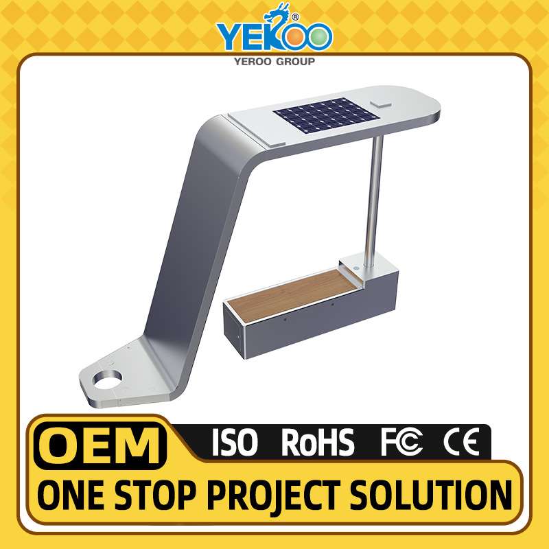 Outdoor Furniture Metal Smart Solar Power Bench Customized