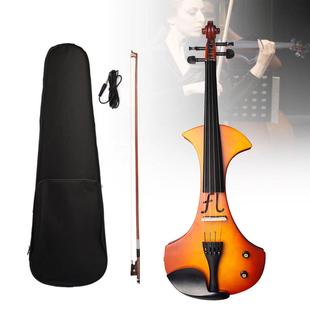 NAOMI电子小提琴静音小提琴电声小提琴4 4实木小提琴套装