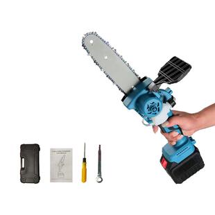8寸10寸电锯锯木头锂电电链锯无刷户外高枝大功率修枝锯外贸