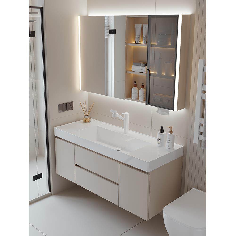 cs杭州萧山浴室柜2024新款陶瓷一体主卧卫生间洗手池脸盆洗漱台组