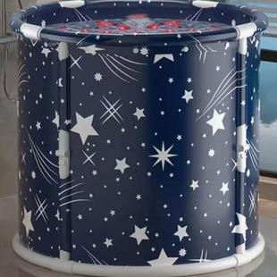 泡澡桶大人折叠儿童家用全身式 浴桶浴缸洗澡盆圆形保温成人神器