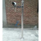 监控不锈钢立杆停车场照车牌立柱横臂1米1.5米 2米立杆支架