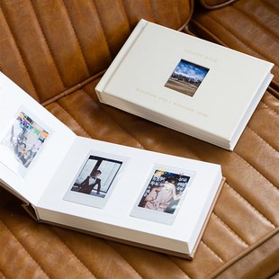 聚册拍立得卡册mini相纸相簿开窗设计皮革封面凹槽不爆本可书写3
