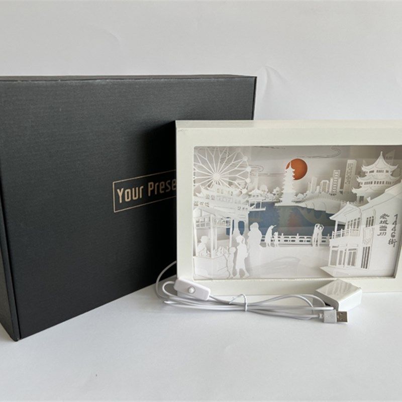 菏泽老城曹州非遗光影纸雕灯画生日礼物立体创意床头夜灯手工摆件,家居饰品,桌面摆件,淘宝优惠券,粉丝福利购,淘宝优惠卷