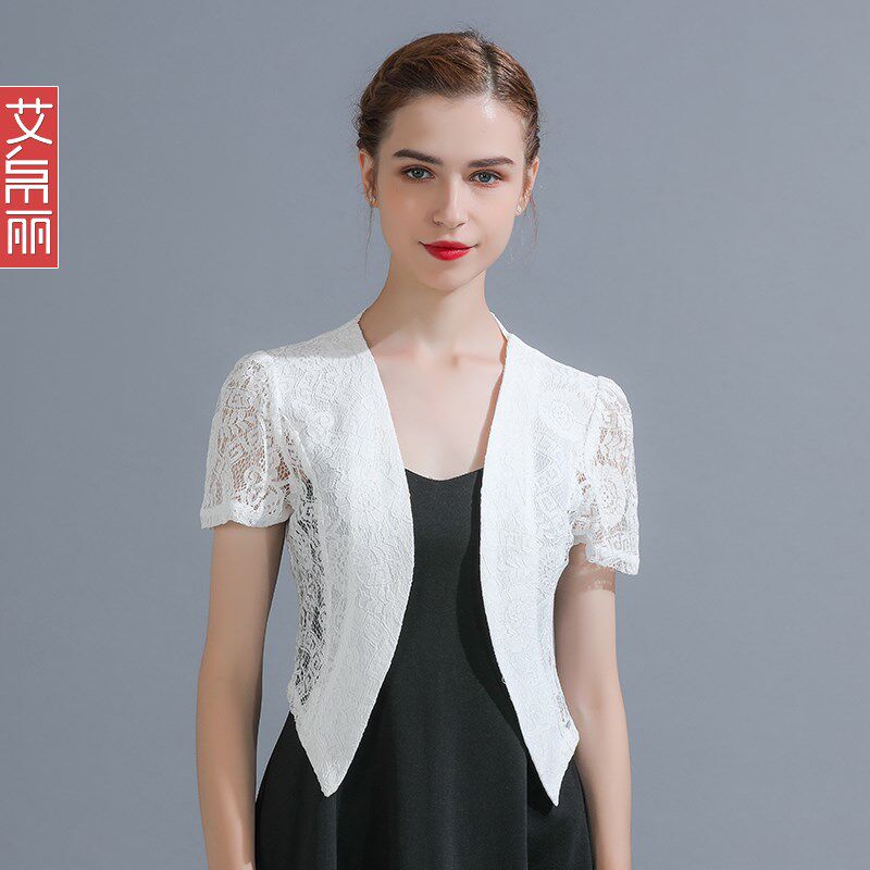 小披肩夏百搭短款蕾丝开衫女夏季配吊带裙子薄款外搭防晒衣短外套