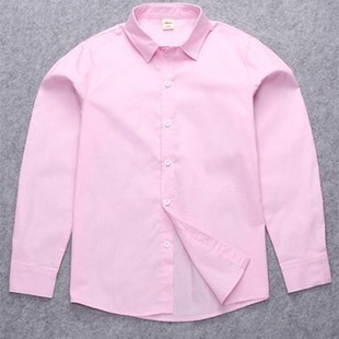 幼儿园小学校服班服表演合唱毕业儿童男女纯棉长短袖 纯白粉色衬衫