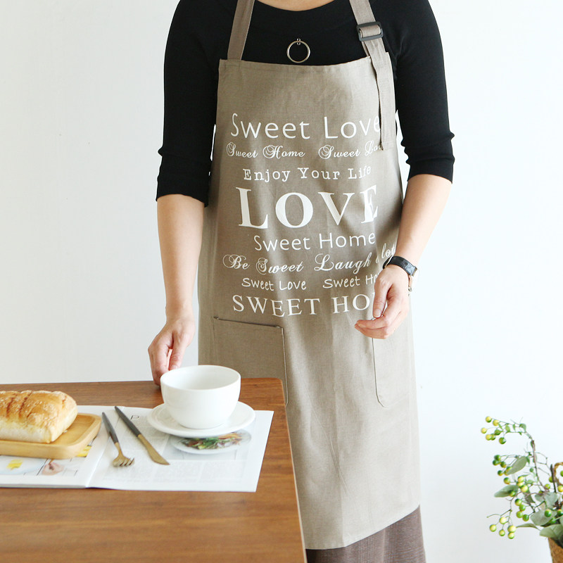 8304北欧纯棉帆布厨房烘焙师工作围腰男女奶茶园艺花店罩衣围裙,家庭/个人清洁工具,围裙,淘宝优惠券,粉丝福利购,淘宝优惠卷