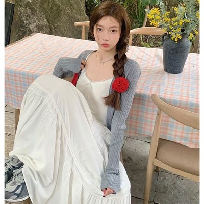 白色半身裙女夏季新款法式长款裙子a字长裙小个子蓬蓬半裙蛋糕裙