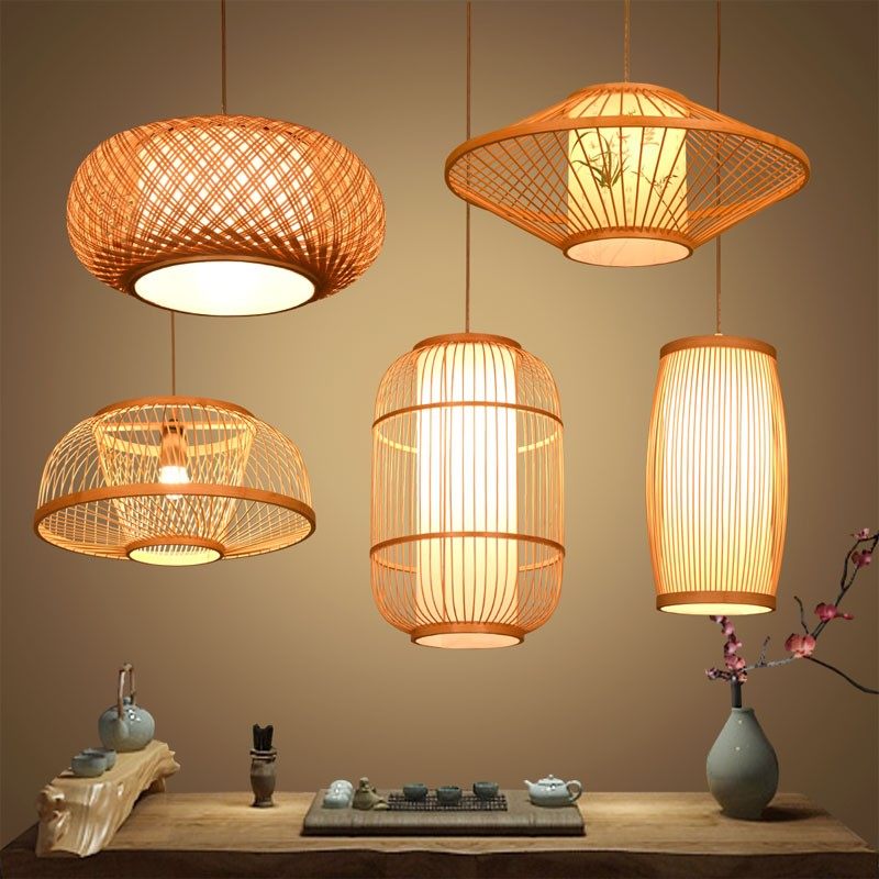 中式饭店茶室复古禅意中国风小吊灯竹编灯笼日式餐厅鸟笼竹艺灯具,家装灯饰光源,酒店/宴会厅/餐饮吊灯,淘宝优惠券,粉丝福利购,淘宝优惠卷