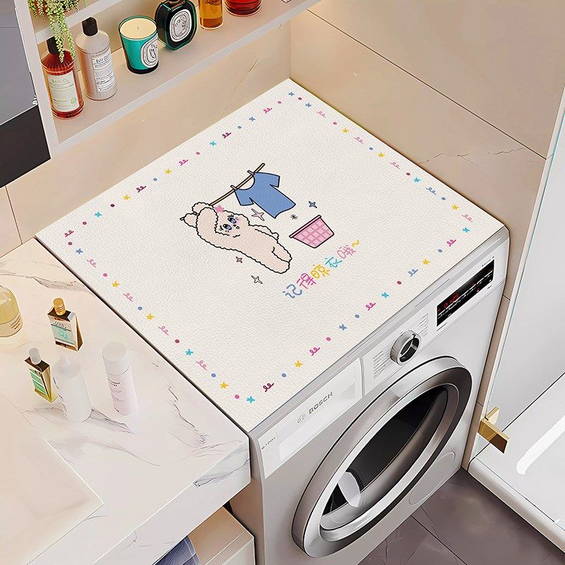 卡通滚筒洗衣机盖垫防水防晒罩冰箱防尘垫布皮革垫家具床头柜盖布,居家布艺,万能盖巾,淘宝优惠券,粉丝福利购,淘宝优惠卷