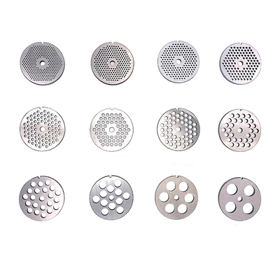 32/42/52/62型绞肉机配件大全通用篦子不锈钢出肉孔板圆刀片筛子