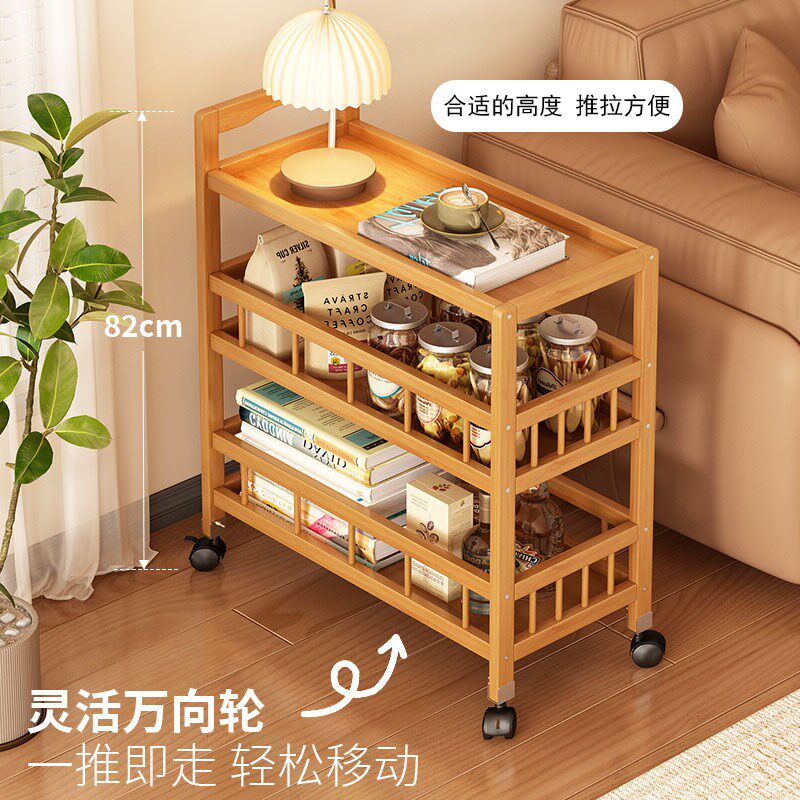 中古小推车可移动茶几客厅沙发边柜零食置物架高级感非实木侧边柜