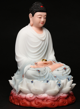 新品石雕汉白玉娑婆三圣佛像释迦牟尼佛药师佛Q阿弥陀佛三宝佛家