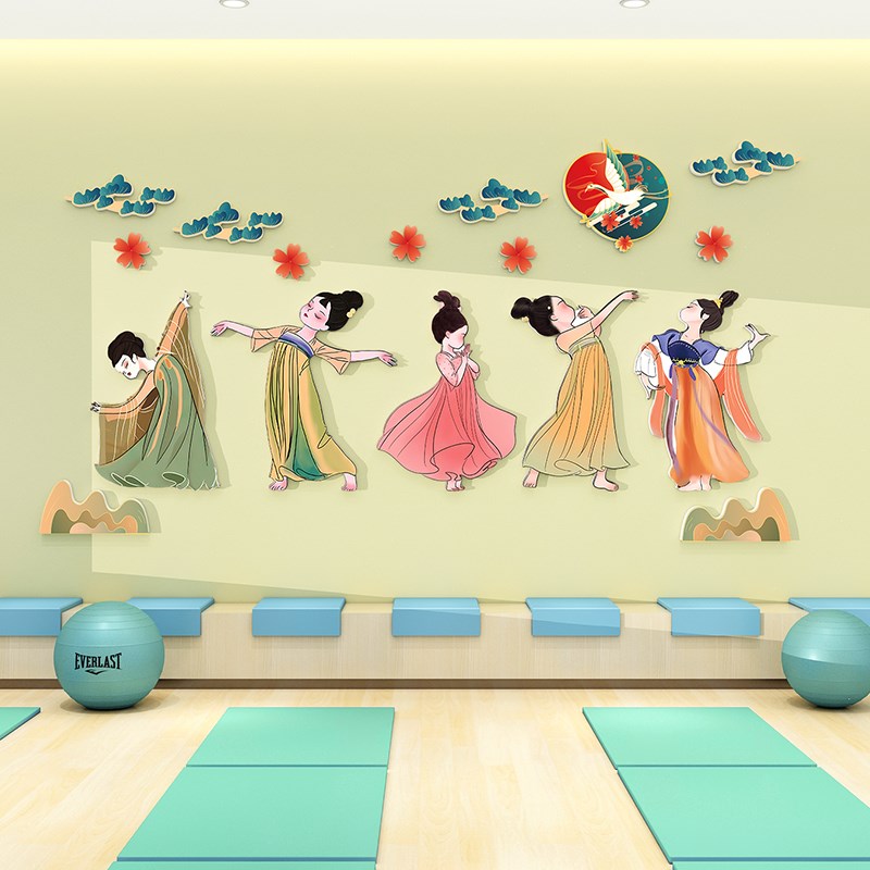 极速街舞蹈房教i室布置装饰班级文化环创培训机构背景墙面贴纸国