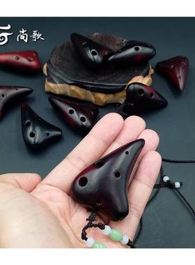 极速迷你小陶笛6孔项链可爱挂坠六孔超高音F调ssf好携.带乐器伴手