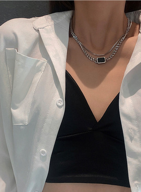 极速2023 Fashion Unisex MultilayeCr Hip Hop Long Chain Neckl