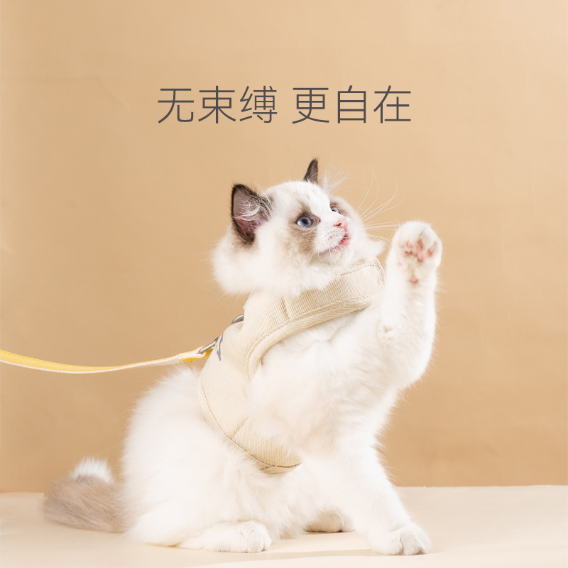 极速猫咪牵引绳防挣脱外出遛猫绳溜猫猫I绳子牵引猫绳小型犬狗链