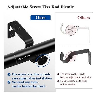 极速4 Pacck Heavy Duty Curtain Rod Holders Curtain Rods Hook