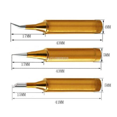 新品Gold Color Lead-Free Soldering Iron Tip InternalX Heatin