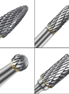 极速10支装双水槽旋转锉刀磨头 612mm硬L质合金 钨钢磨头 旋转