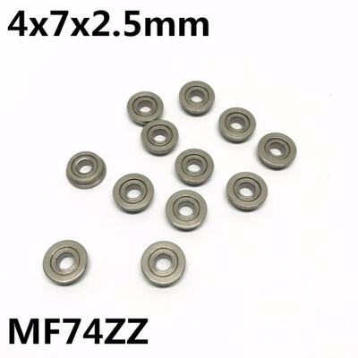 新品10Pcs MF74ZZ 4x7x2.5 mm  Flange bearing Deep groove. bal