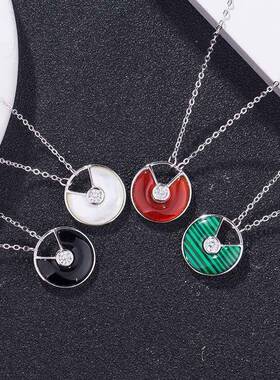 极速new Ladies fashion necklace rose Hgold white shell chalc