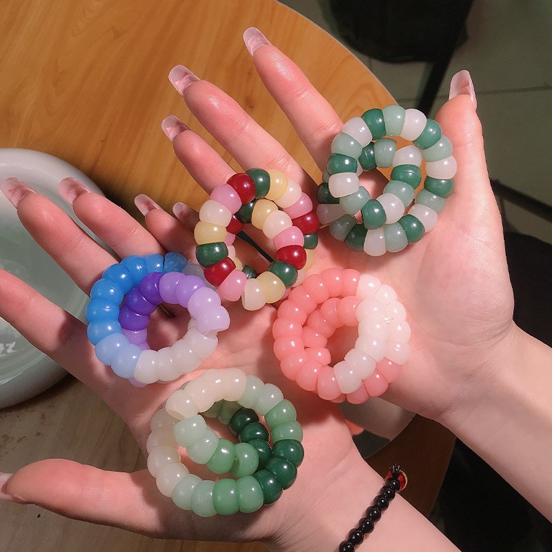 极速奶油猪大肠白玉菩提根手链男手串女绕指柔Q文玩学生菩提子文