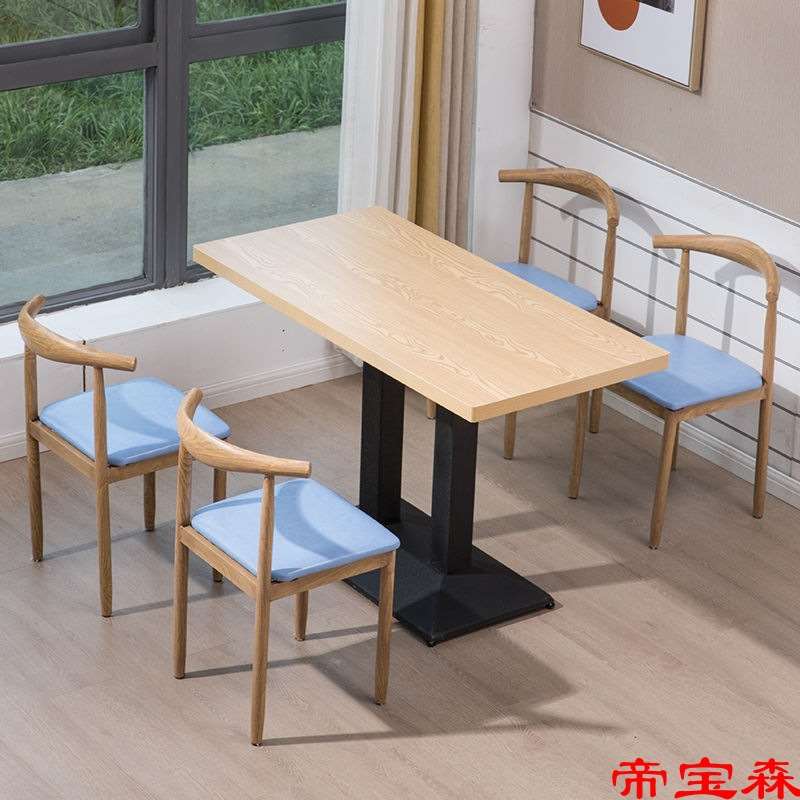 极速面馆饭店早餐餐饮快餐桌椅组合小吃奶茶甜R品店饭厅桌子商用