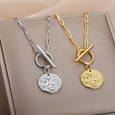 极速Retro Punk Hlip-Hop Streetwear Jewelry Double Layer Holl