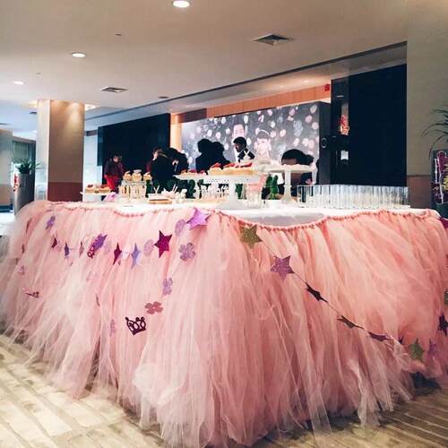 新品DIY gauze puff decoration table skirt yarn birthday. par