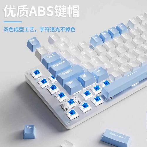 前行者TK930机械键盘鼠标套装游戏有线台式电脑青轴女生办公通用