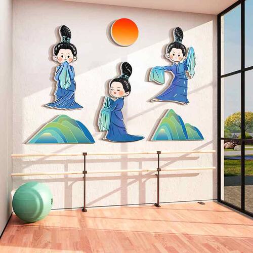 只此青绿舞蹈房教室布置幼儿园环创材料文化墙面装饰挂贴画机构