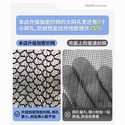 【升级加密】新型无轨推拉折叠纱窗门铝合金刚入户伸缩隐形式防蚊