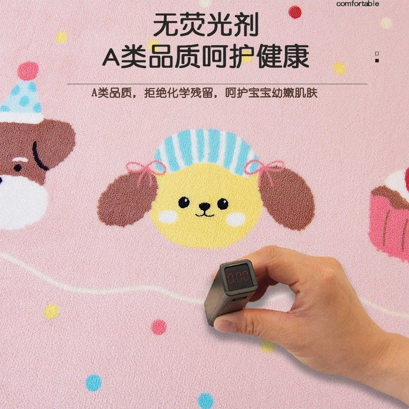 婴儿床床笠秋冬加厚宝宝新生儿童珊瑚牛奶豆豆绒床单拼接床垫套罩