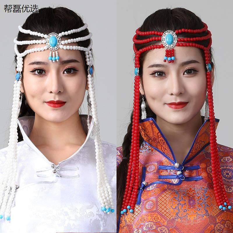 民族舞头带串珠手工长流