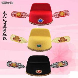 状元探花榜眼帽子成人儿童古代秀才新郎官帽戏剧用品道具乌纱帽