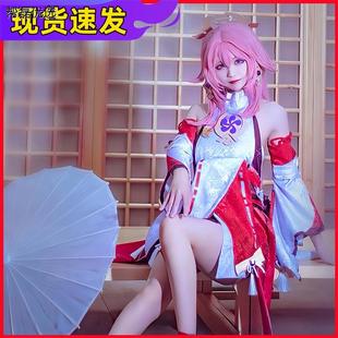 原神八重神子cos服装八重宫司服小姐假发全套现货