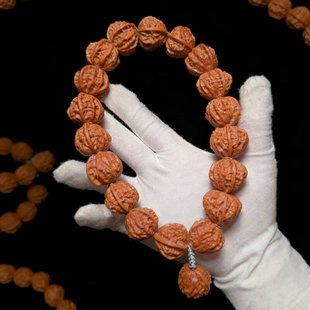 京八棱核桃手串门头沟野生小核桃粗筋手持正圆矮桩文玩小秋子核桃