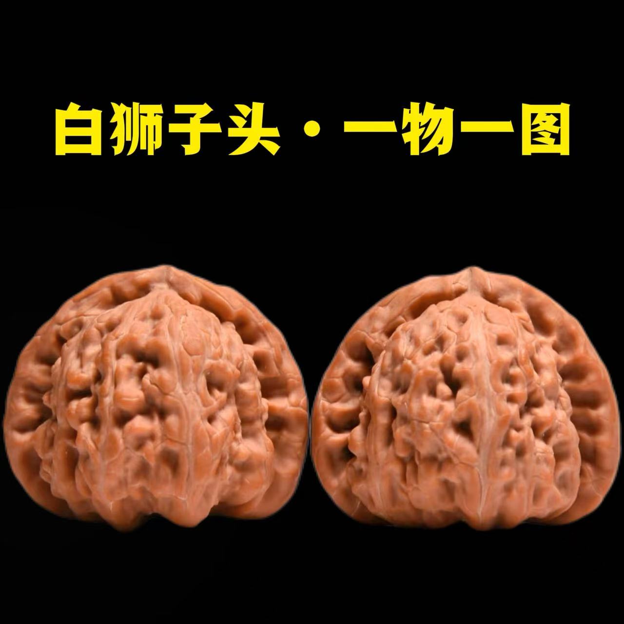 精品山地老树文玩核桃白狮子头