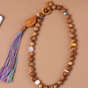 库克手串圆珠光珠双圈藏式文玩菩提子佛珠念珠项链手持情侣款手链