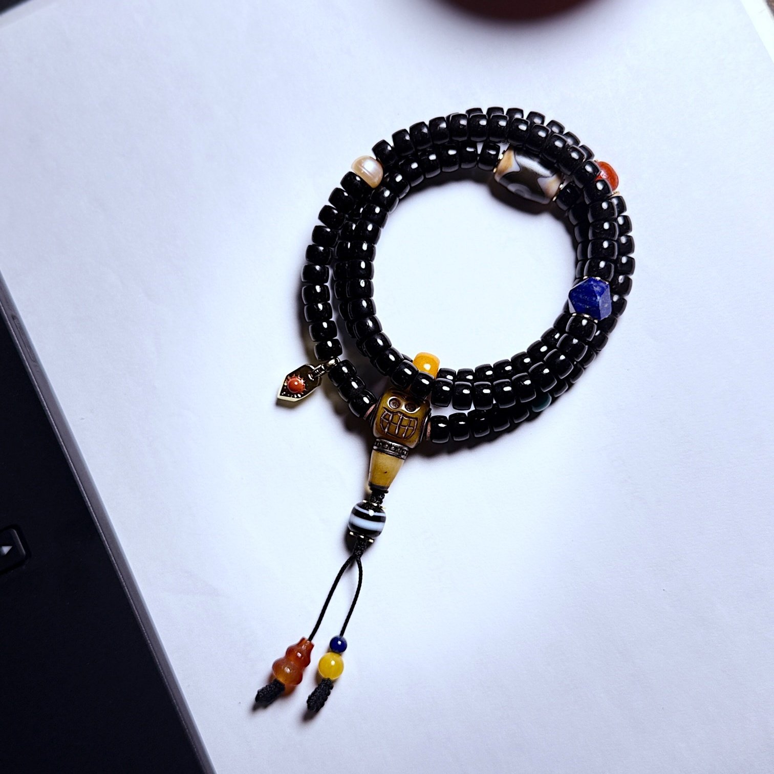 精工高密度天然精选椰蒂108颗菩提子文玩手串佛珠男生日礼物念珠